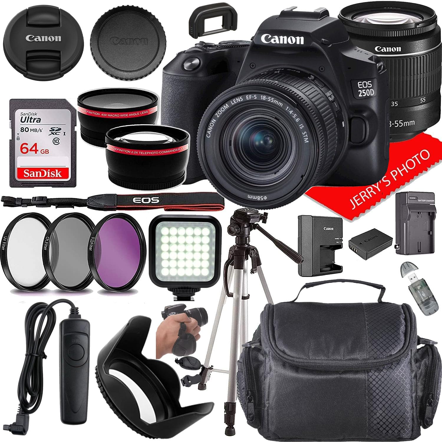 Amazon.com: Canon Cámara DSLR EOS 250D (Rebel SL3) con lente Canon